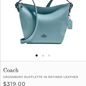 Coach crossbody dufflette handbag like new